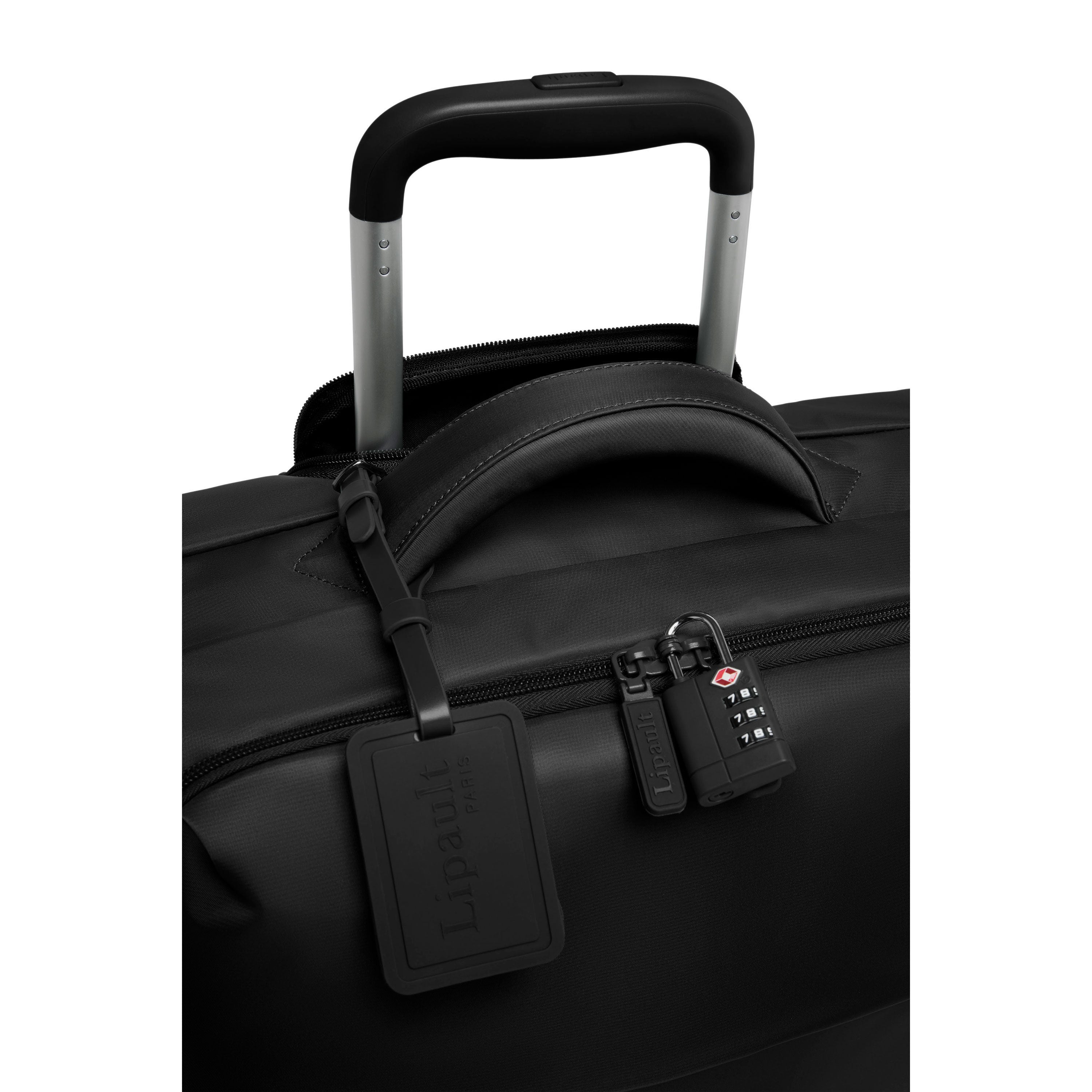 Lipault Foldable Plume Wheeled Duffel, Black, Top Pull Handles image number 5